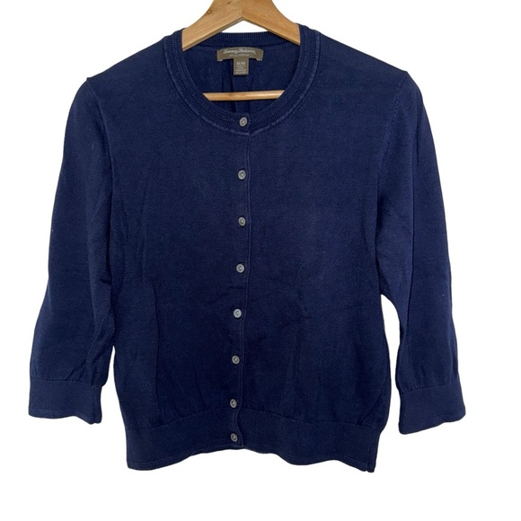 Tommy Bahama Women's Button Down Blue Cardigan Sweater - Picture 2 of 7
